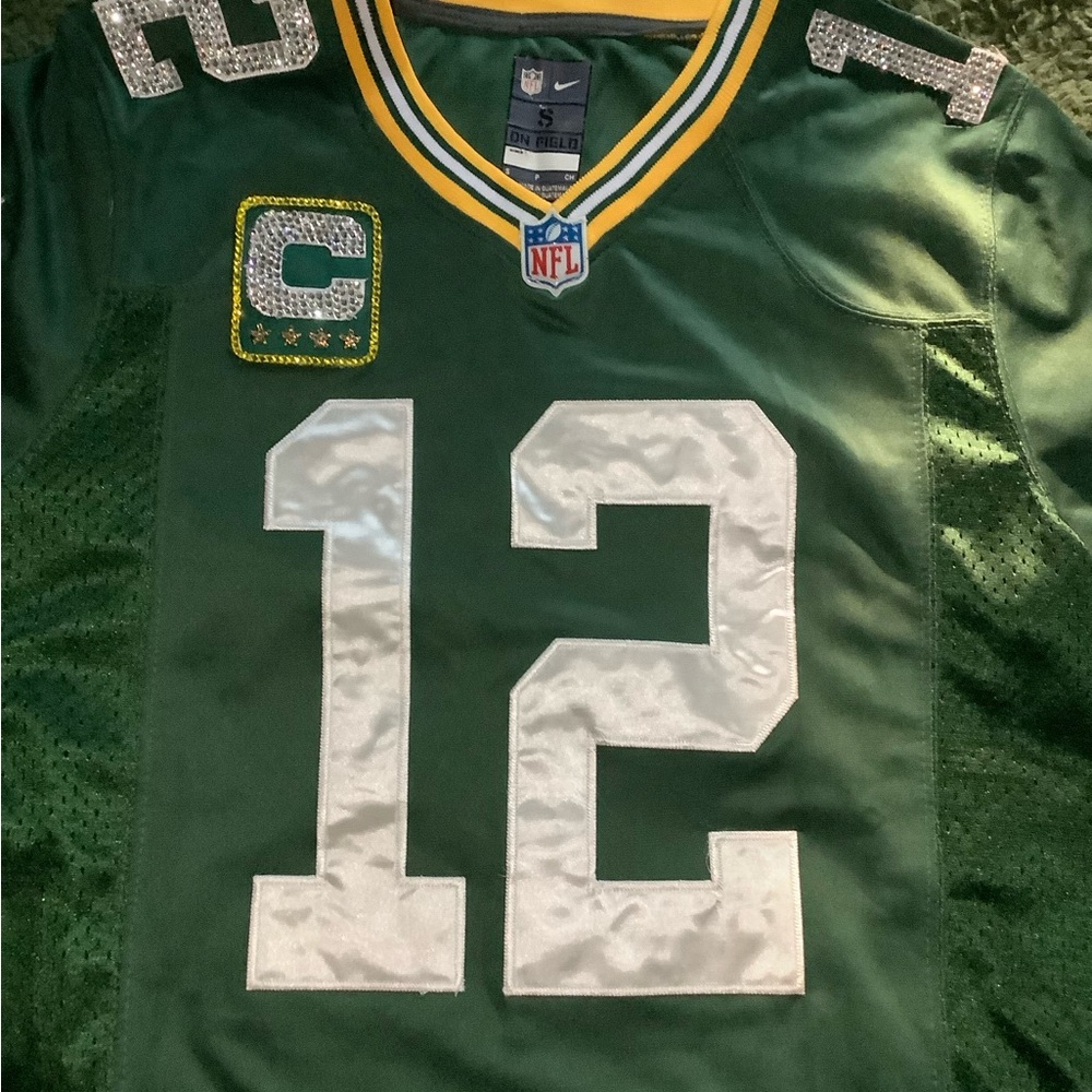 Nike Kids Green and Yellow Jersey